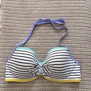 Victoria’s Secret VS Getaway swim top multicolor stripe 34D